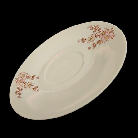 Epiag DF Carlsbad Czechoslovakia Pink Cherry Blossom Saucers Set of 2 Vintage - Picture 1 of 6